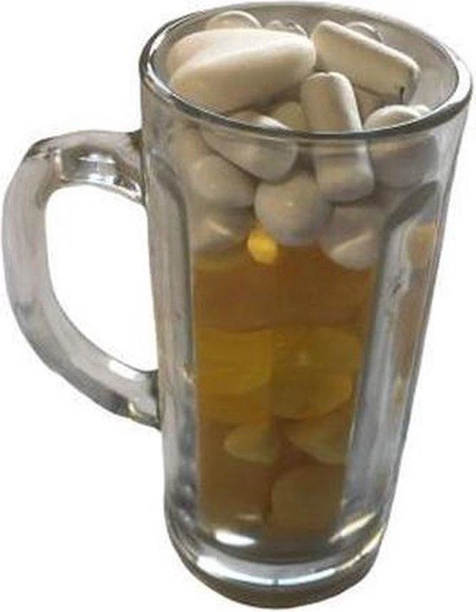 Anniversaire - Chope à Bière - 65 Ans - Rempli De Mélange De Bonbons Jaunes - Et Une Tête De Mousse De Mélange De Bonbons Blancs - Dans Une Boîte Cadeau Avec Ruban Coloré 2 Anniversaire - Chope à Bière - 65 Ans - Rempli De Mélange De Bonbons Jaunes - Et Une Tête De Mousse De Mélange De Bonbons Blancs - Dans Une Boîte Cadeau Avec Ruban Coloré – Image 2