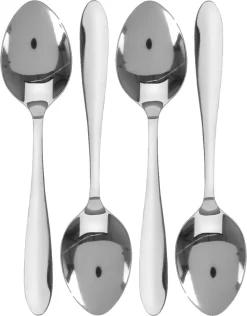 4x Cuillères Couverts De Table En Acier Inoxydable 18,5 Cm - Ustensiles De Cuisine - Mettre La Table - Couverts - Cuillères à Table/ Cuillères à Soupe - Cuillères
