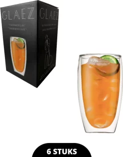 Verre GLAEZ® à Double Paroi - Verres à Verres à Café Latte Macchiato - Tasses à Café / Verres à Thé - Longdrinkglas - Mojitoglas - Verre à Café Verres à Thé à La Bouche - Verres à Café à Double Paroi - Lave-vaisselle - 450 Ml -Fournitures De Cuisine Boutique 943x1200 1