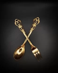 Cuillères à Dessert Joy Spoons | Set De Fourchette Et Cuillère Mignonnes Et Fonctionnelles En Or | Boite Bleue 6 Cuillères à Dessert Joy Spoons | Set De Fourchette Et Cuillère Mignonnes Et Fonctionnelles En Or | Boite Bleue -Fournitures De Cuisine Boutique 952x1200 2
