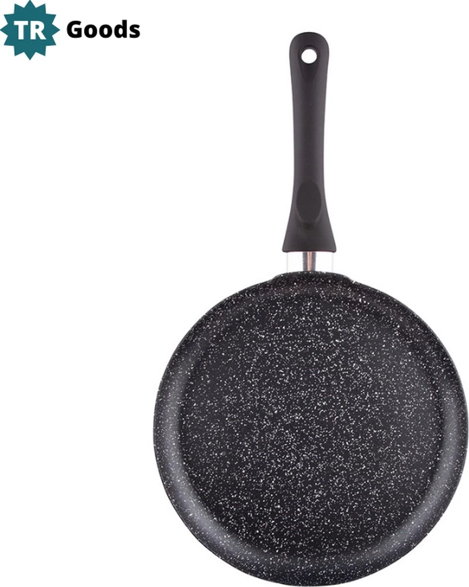 TR Goods - Poêle à Crêpes Ø25cm - Poêle à Crêpes - Olimp Zwart - Antiadhésif - Revêtement Antiadhésif - Convient Pour L'induction 2 TR Goods - Poêle à Crêpes Ø25cm - Poêle à Crêpes - Olimp Zwart - Antiadhésif - Revêtement Antiadhésif - Convient Pour L'induction – Image 2