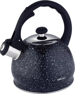 Whistling Kettle Bouilloire Avec Sifflet 2.0 L 'Galaxy' Acier Inoxydable Zwart Chrome Mat