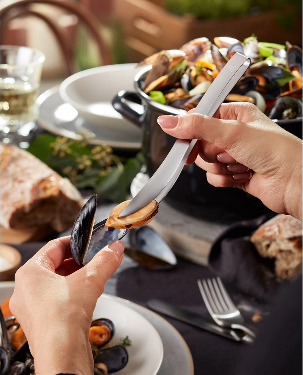 Pince à épiler Triangle / Couverts à Moules - 18,5 Cm - Acier Inoxydable - Emballage Cadeau De Luxe 5 Pince à épiler Triangle / Couverts à Moules - 18,5 Cm - Acier Inoxydable - Emballage Cadeau De Luxe – Image 5