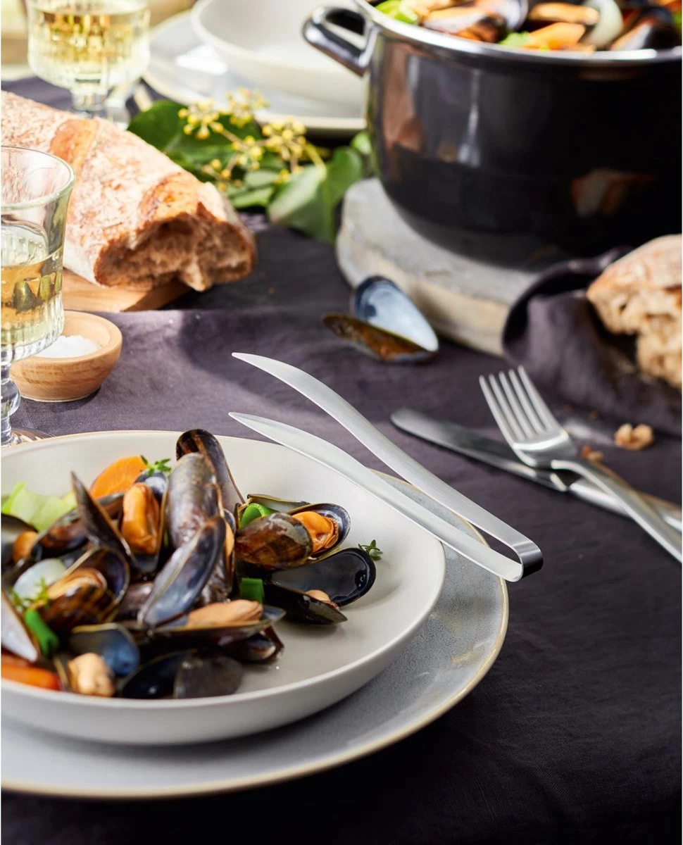 Pince à épiler Triangle / Couverts à Moules - 18,5 Cm - Acier Inoxydable - Emballage Cadeau De Luxe 3 Pince à épiler Triangle / Couverts à Moules - 18,5 Cm - Acier Inoxydable - Emballage Cadeau De Luxe – Image 3