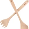 Couverts à Salade En Bois Uulki | Service à Salade Avec Cuillère à Salade Et Fourchette à Salade En Bois De Hêtre Européen (33 Cm)