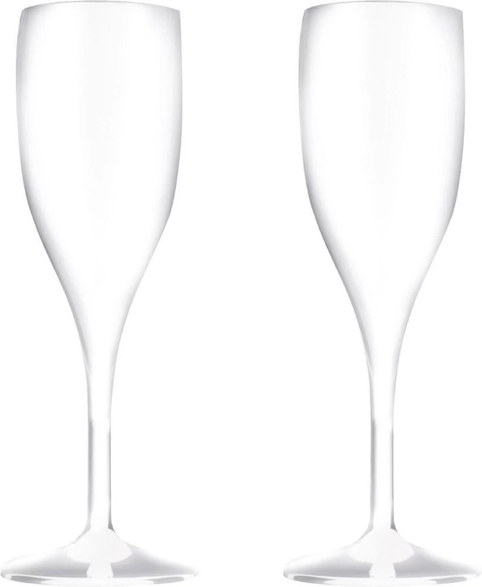 Set De 2 Verres à Champagne / Flûtes Prosecco Blanc 150 Ml Plastique Réutilisable Incassable - Champagne - Flûtes à Champagne - Flûtes à Champagne à Champagne 1 Set De 2 Verres à Champagne / Flûtes Prosecco Blanc 150 Ml Plastique Réutilisable Incassable - Champagne - Flûtes à Champagne - Flûtes à Champagne à Champagne