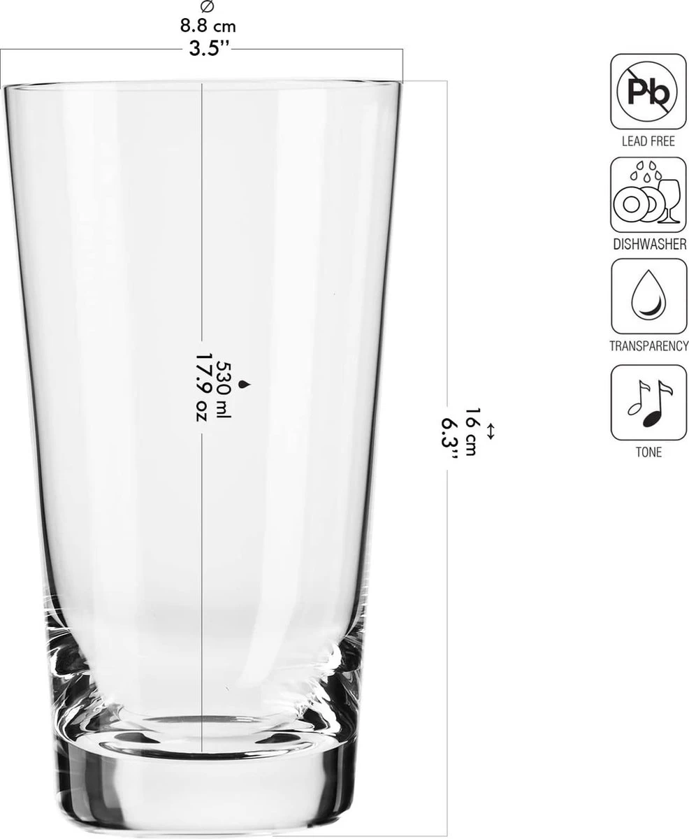 Grands Verres à Bières | Lot De 6 | 530 Ml | Collection Pure | Perfect Pour La Maison, Les Restaurants Et Les Fêtes | Lave-vaisselle 5 Grands Verres à Bières | Lot De 6 | 530 Ml | Collection Pure | Perfect Pour La Maison, Les Restaurants Et Les Fêtes | Lave-vaisselle – Image 5