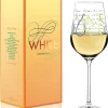 RITZENHOFF White White Verre à Vin White De Virginia Romo, En Verre De Cristal, 360 Ml, Avec Une Teneur En Platine Précieux, 1 Pièce (1 Pièce)
