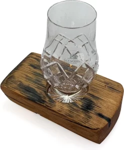 Porte Vintage Et Un Verre à Whisky Glencairn Série CUT - Porte Fabriqué En Ecosse à Partir De Vieux Fûts De Whisky