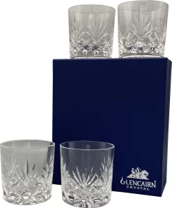 Set De 4 Verres à Whisky Glencairn Exclusifs | Série Skye | 24% Cristal Au Plomb | Handgemaakt En Ecosse | Emballage Cadeau
